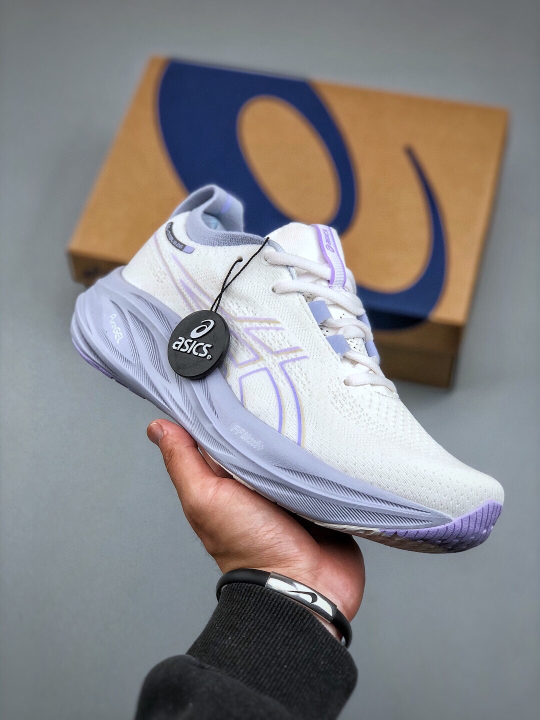 Asics Gel-Nimbus 26 White/Lavender Running Shoes - Breathable and Durable 2 i1746032113 7557 0
