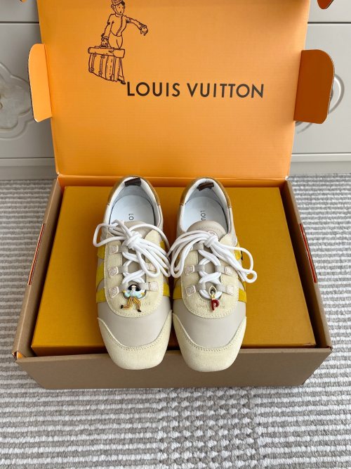 Louis Vuitton Sneakerina Ballet Sneakers Designer Leather Shoes Women