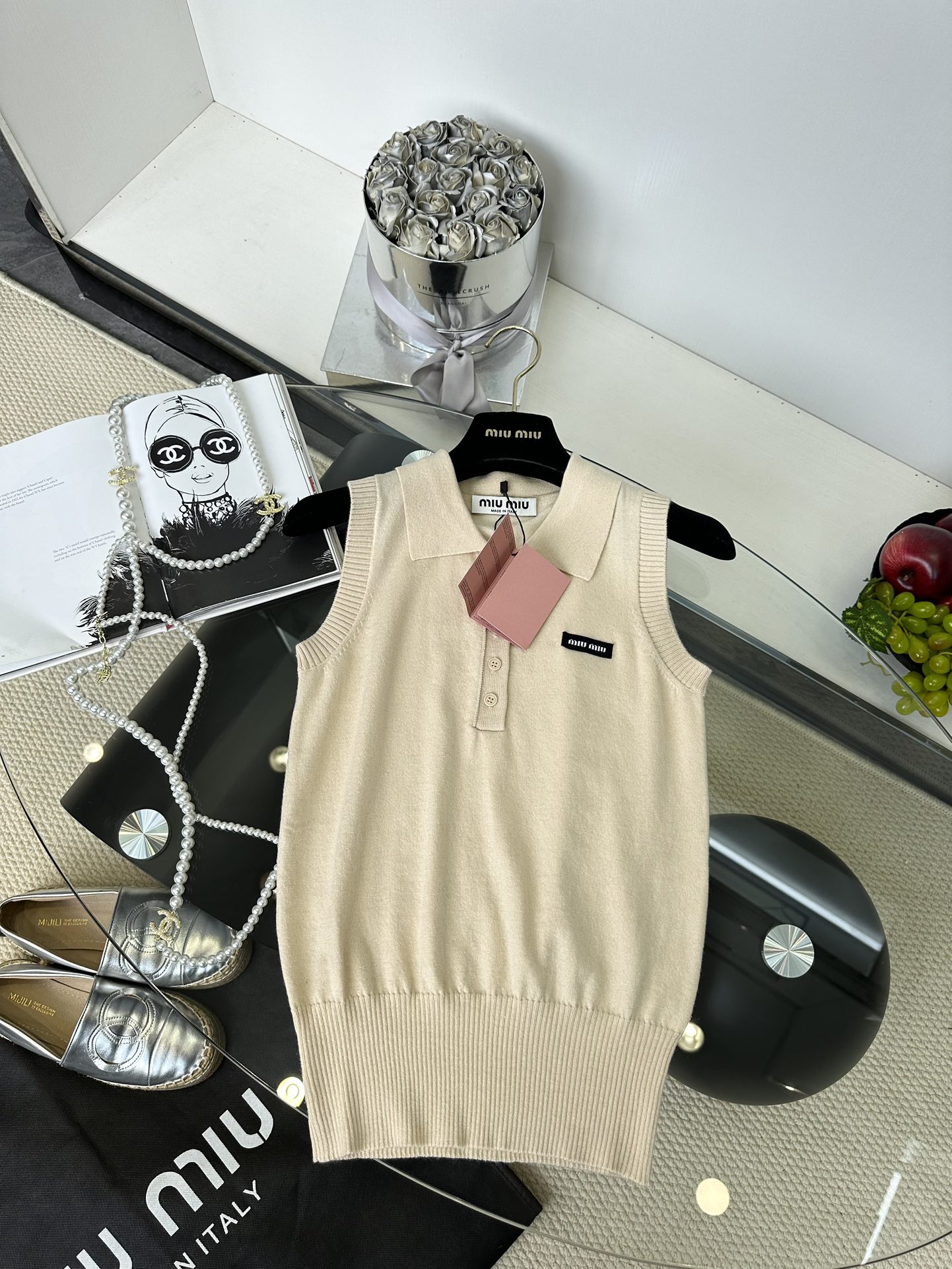Miu Miu Sleeveless Knit Top - Chic and Versatile, Available in S, M, L 5 i1746164902 1694 3