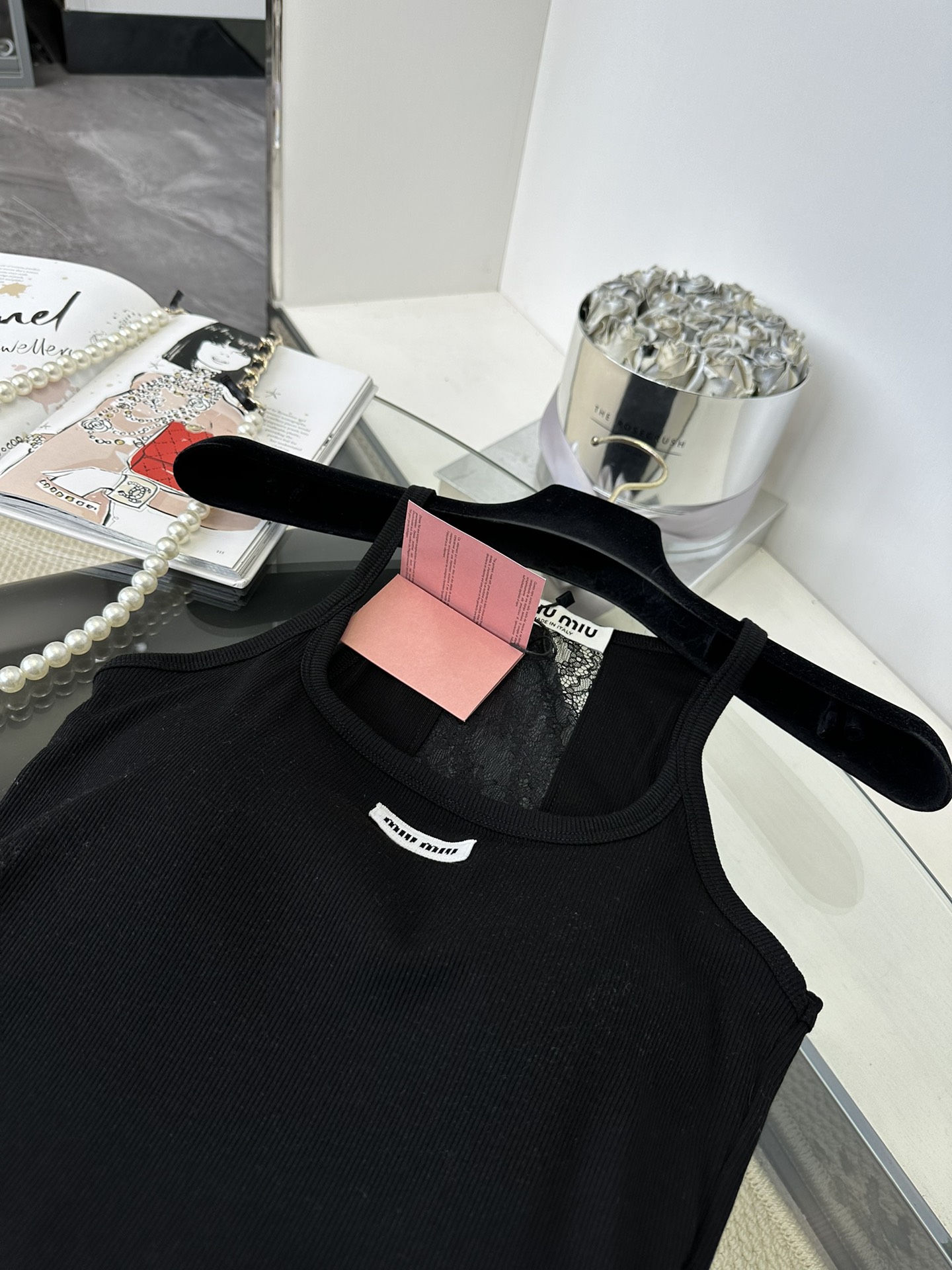Miu Miu Lace-Trimmed Camisole Top with Built-in Bra - Versatile & Chic 5 i1746165098 2072 3