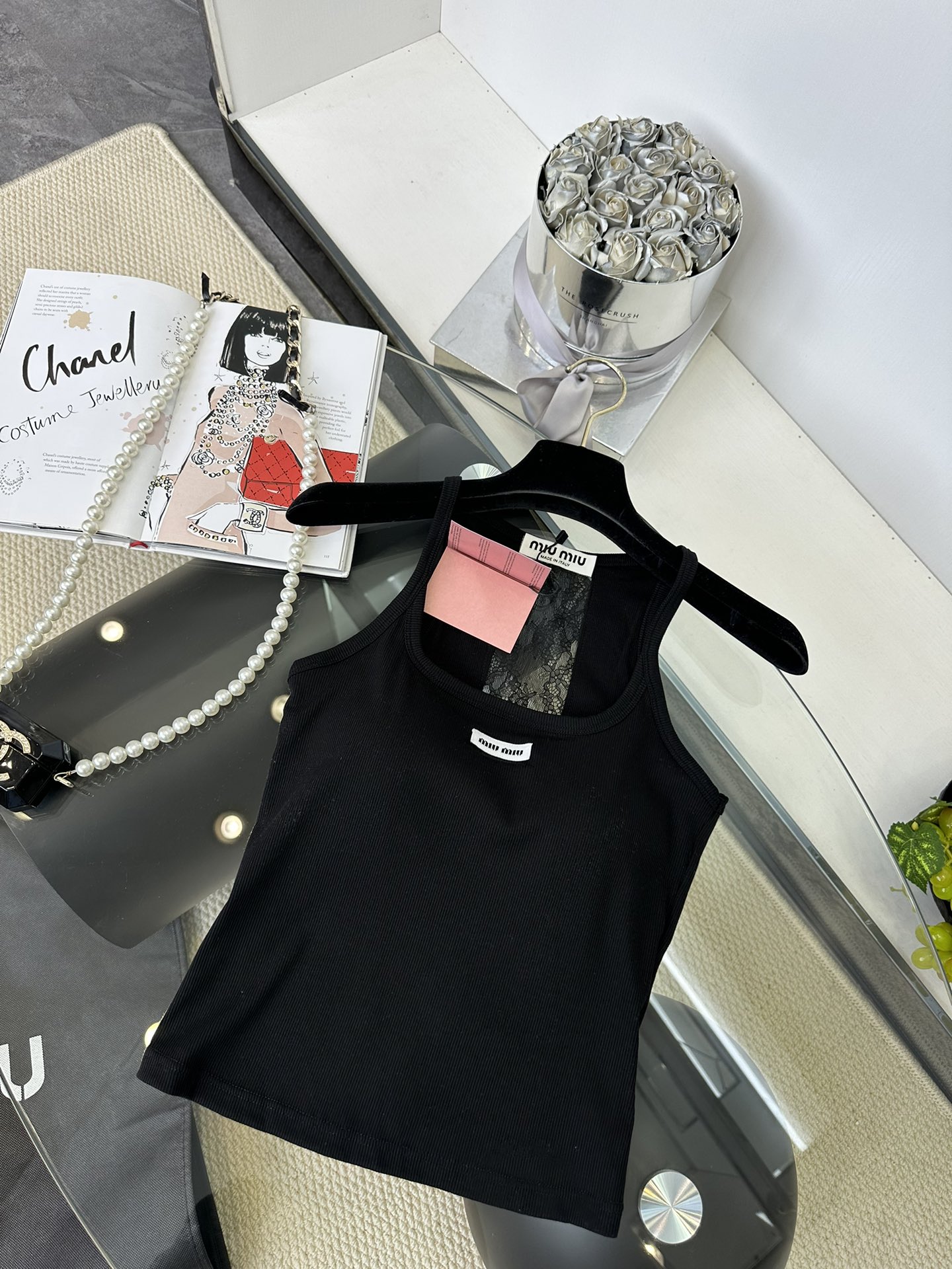 Miu Miu Lace-Trimmed Camisole Top with Built-in Bra - Versatile & Chic 8 i1746165098 5794 6