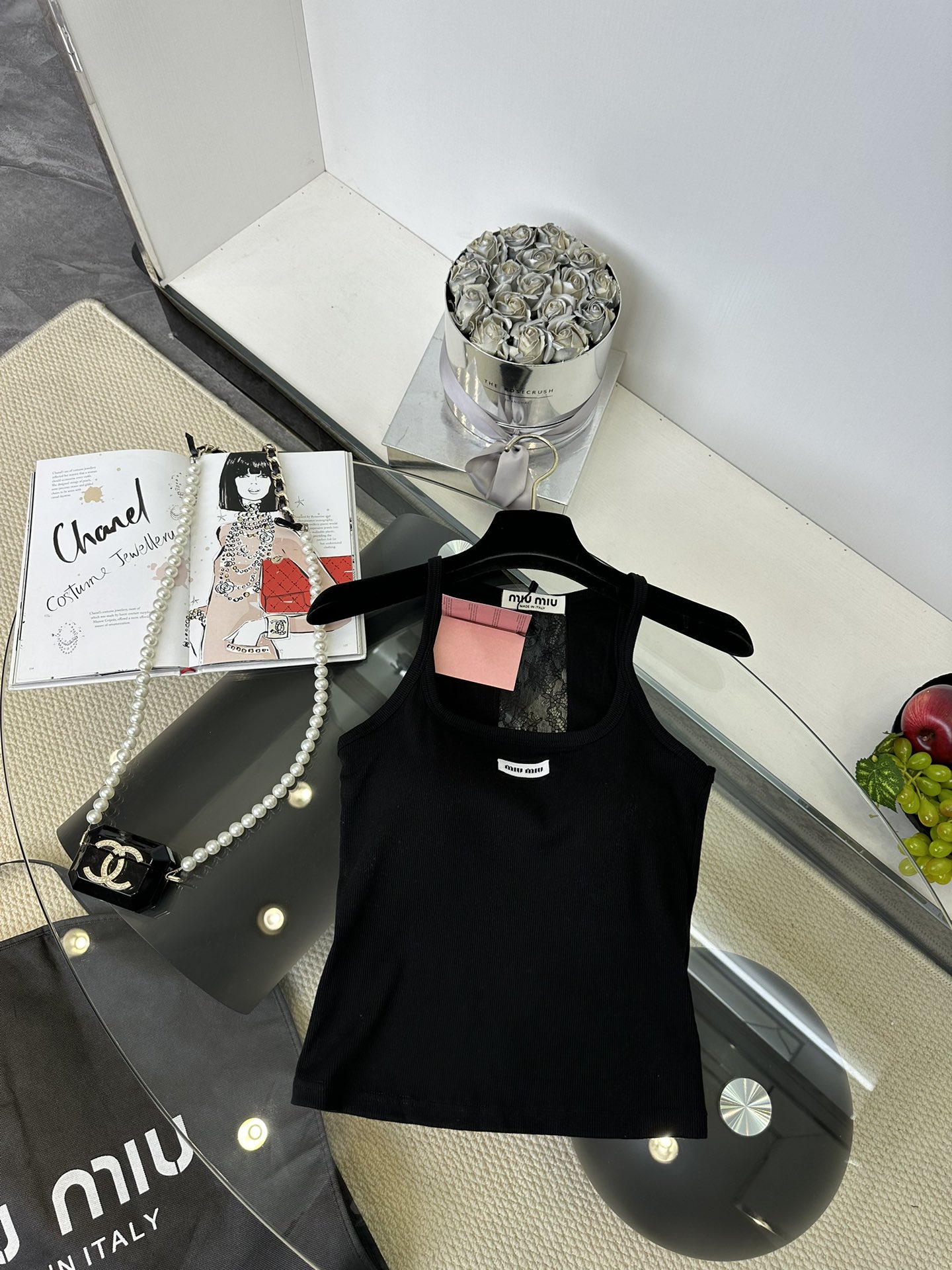 Miu Miu Lace-Trimmed Camisole Top with Built-in Bra - Versatile & Chic 2 i1746165098 8628 0
