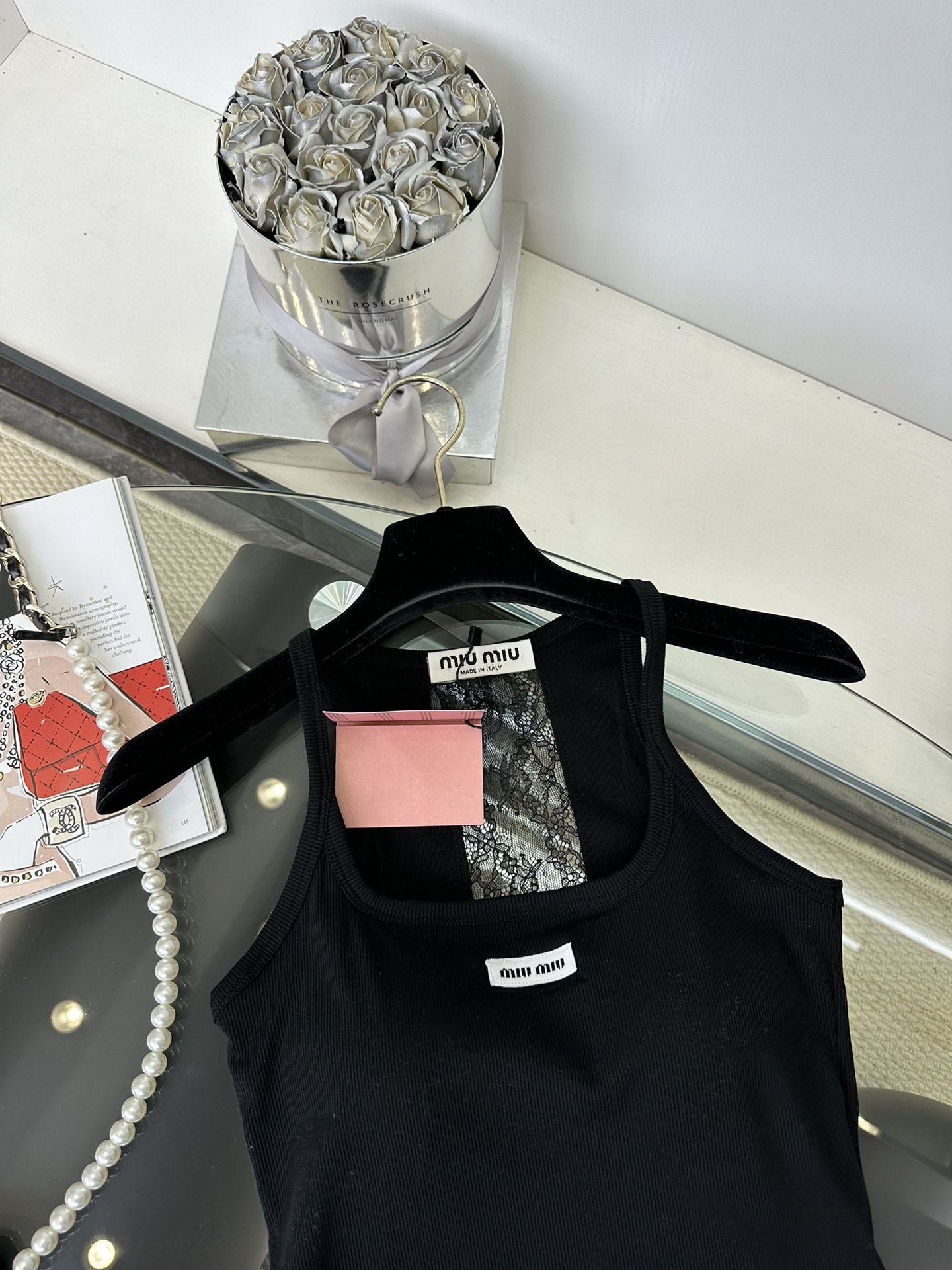 Miu Miu Lace-Trimmed Camisole Top with Built-in Bra - Versatile & Chic 9 i1746165098 9085 7