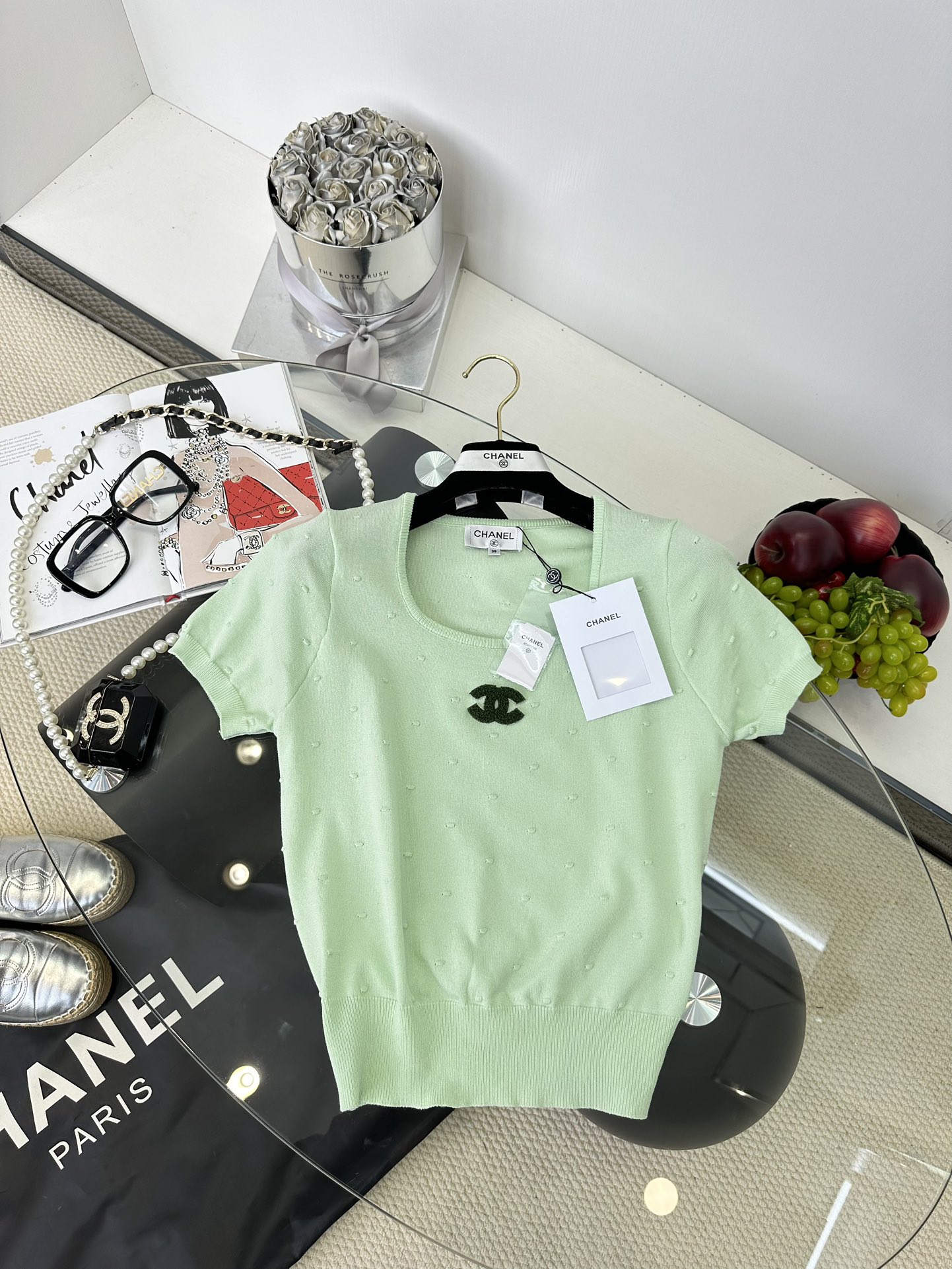 Chanel Vintage Ice Silk Knit Top - U-Neck, Breathable & Comfortable 8 i1746165503 9852 6