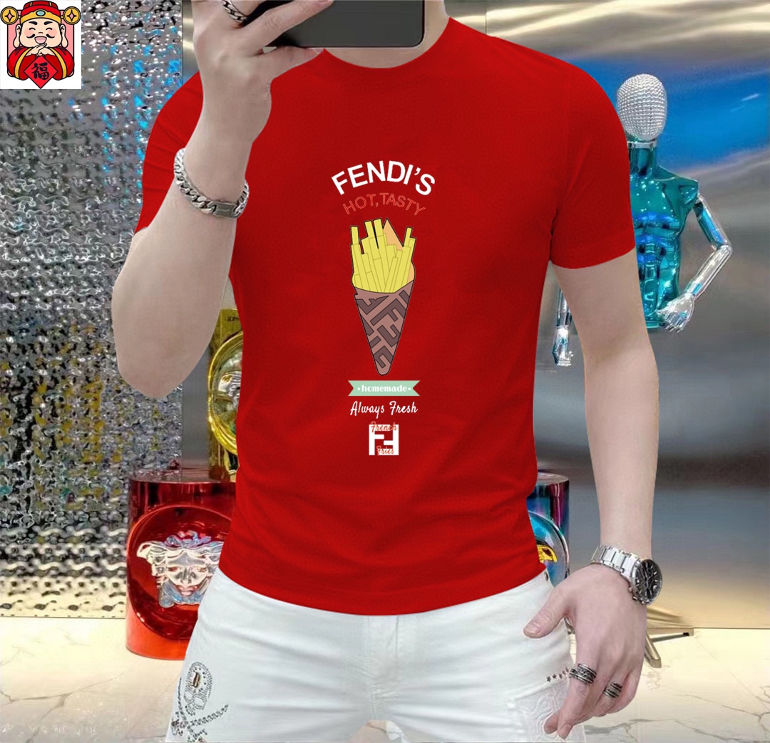 Fendi 品牌【FENDI 芬迪】(胖子福音) 男士休闲短袖T恤 2025春夏新品