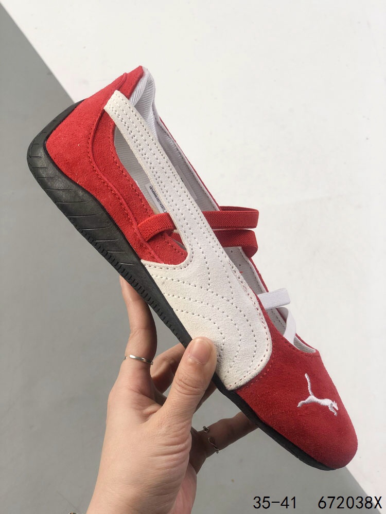 Puma Women's Ballerina Ballet Flats Mexico 66 Red White Casual Shoes 5 i1746197480 2865 3