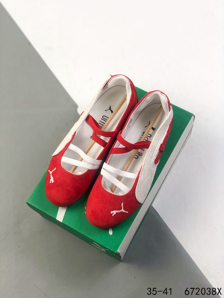 Puma Women's Ballerina Ballet Flats Mexico 66 Red White Casual Shoes 3 i1746197480 4055 1