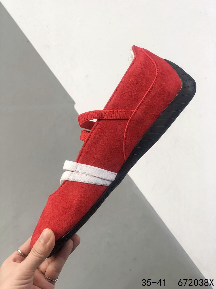 Puma Women's Ballerina Ballet Flats Mexico 66 Red White Casual Shoes 4 i1746197480 6221 2