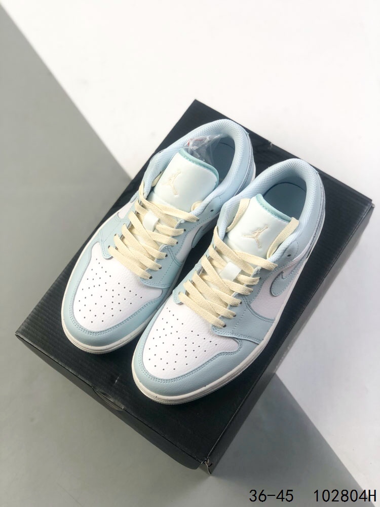 Air Jordan 1 Low Retro Casual Basketball Shoes - Light Blue/White 3 i1746198439 2945 1