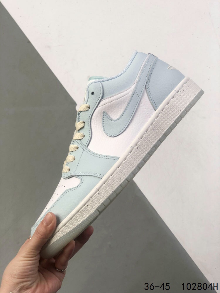Air Jordan 1 Low Retro Casual Basketball Shoes - Light Blue/White 7 i1746198439 4934 5