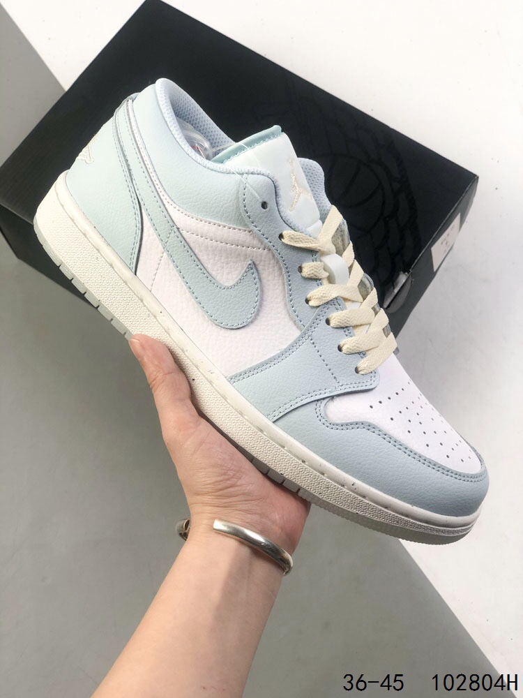 Air Jordan 1 Low Retro Casual Basketball Shoes - Light Blue/White 2 i1746198439 7770 0