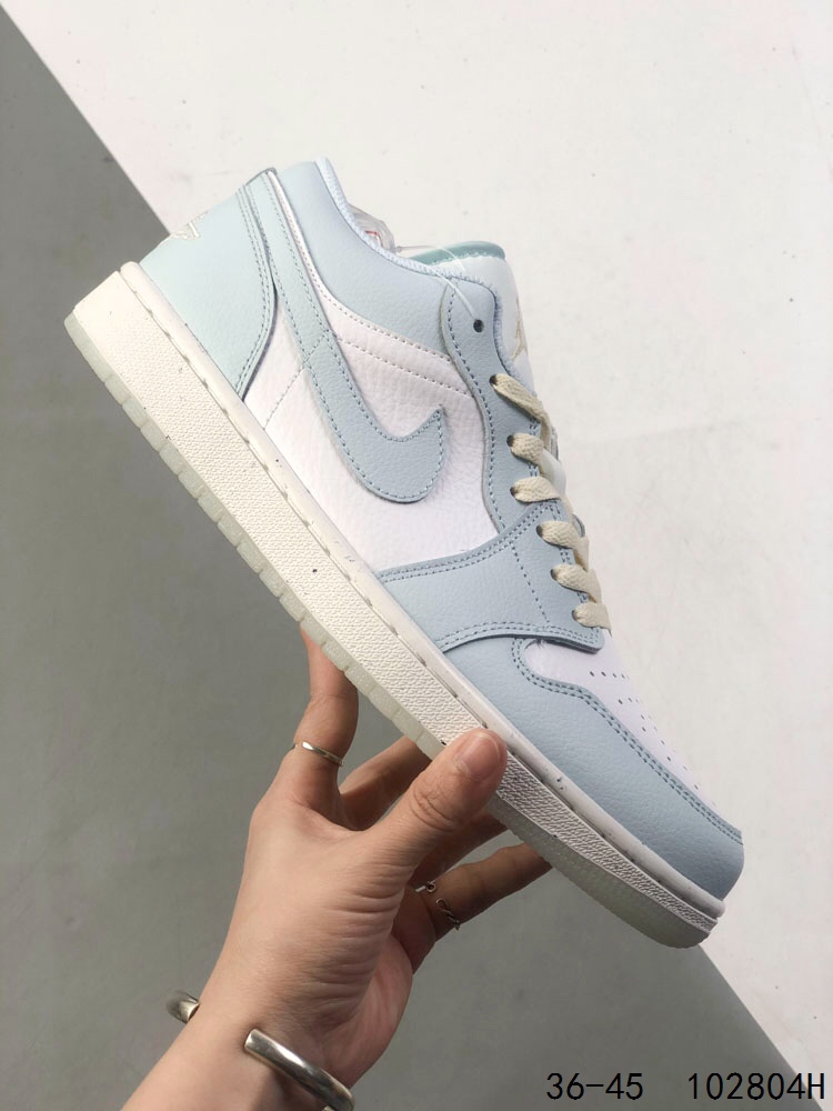 Air Jordan 1 Low Retro Casual Basketball Shoes - Light Blue/White 5 i1746198439 7874 3