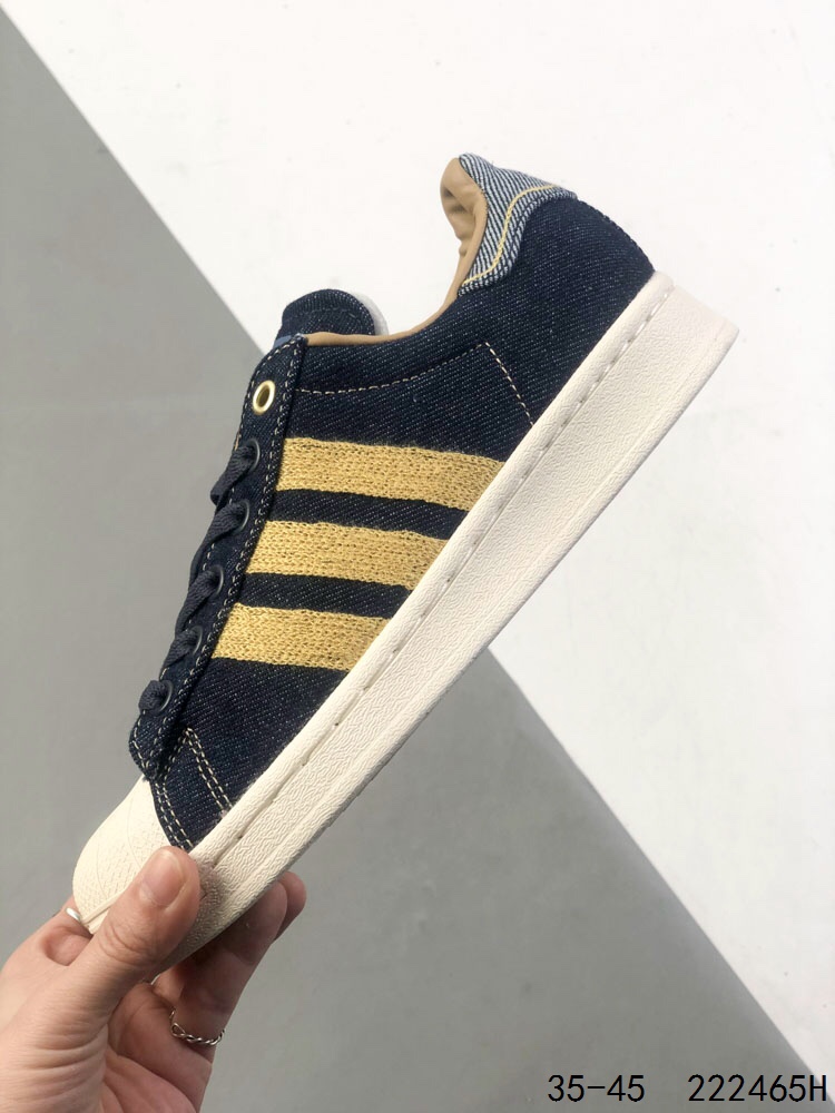 Adidas Superstar Classic Casual Sneaker,Trefoil Shell Head Series, Navy and Yellow 7 i1746199414 1373 5