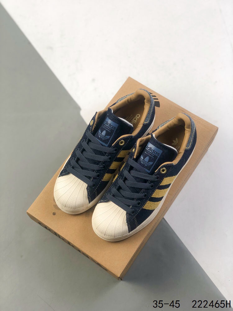 Adidas Superstar Classic Casual Sneaker,Trefoil Shell Head Series, Navy and Yellow 3 i1746199414 3777 1