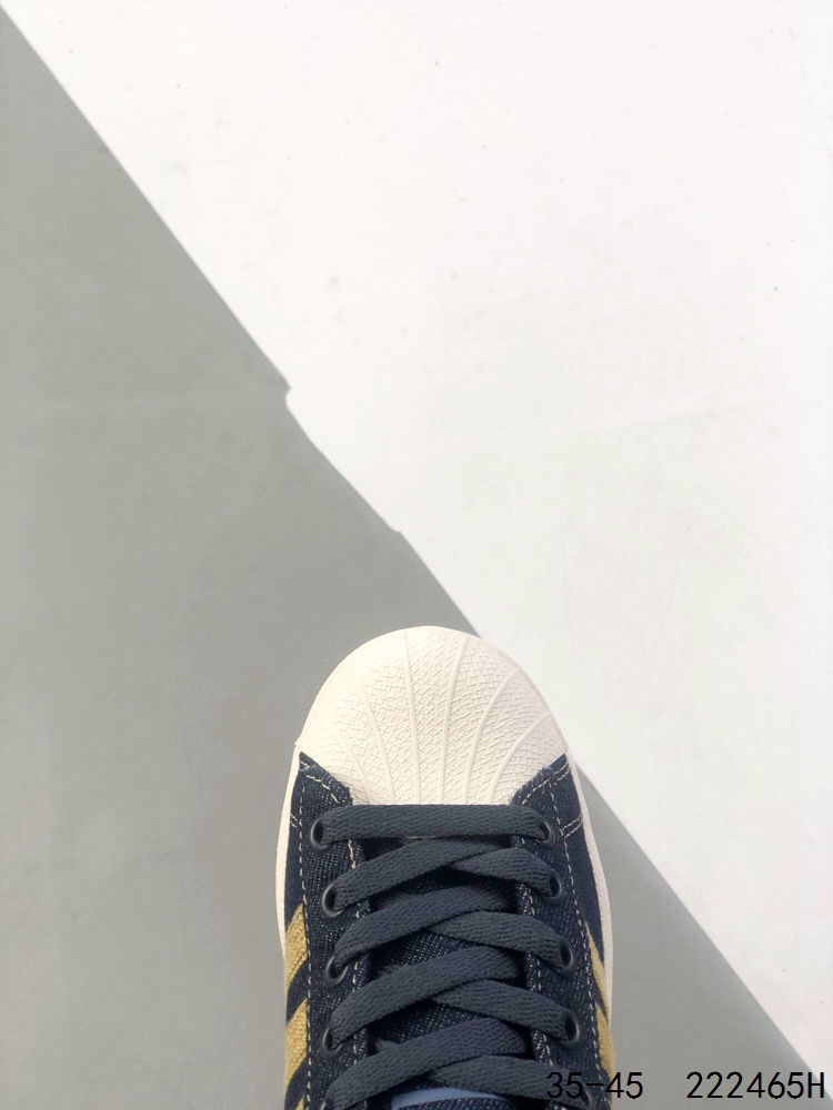 Adidas Superstar Classic Casual Sneaker,Trefoil Shell Head Series, Navy and Yellow 9 i1746199414 4182 7