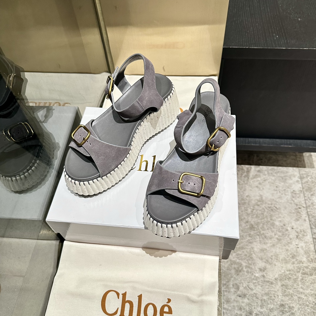 Chloé Stitching Sandals - High-Density Foam Sole, Goodyear Welt, Sizes 35-40 5 i1746252140 1938 3