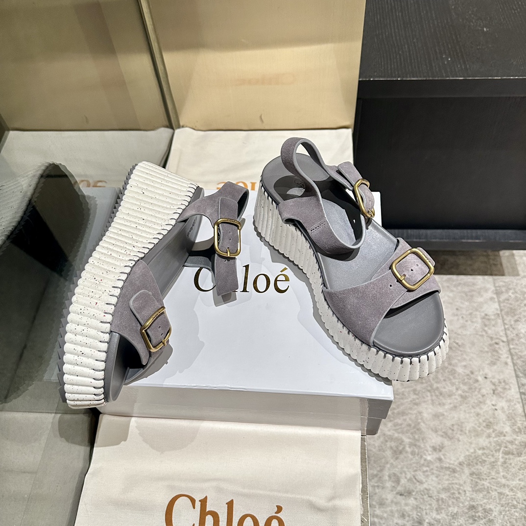 Chloé Stitching Sandals - High-Density Foam Sole, Goodyear Welt, Sizes 35-40 9 i1746252140 693 7