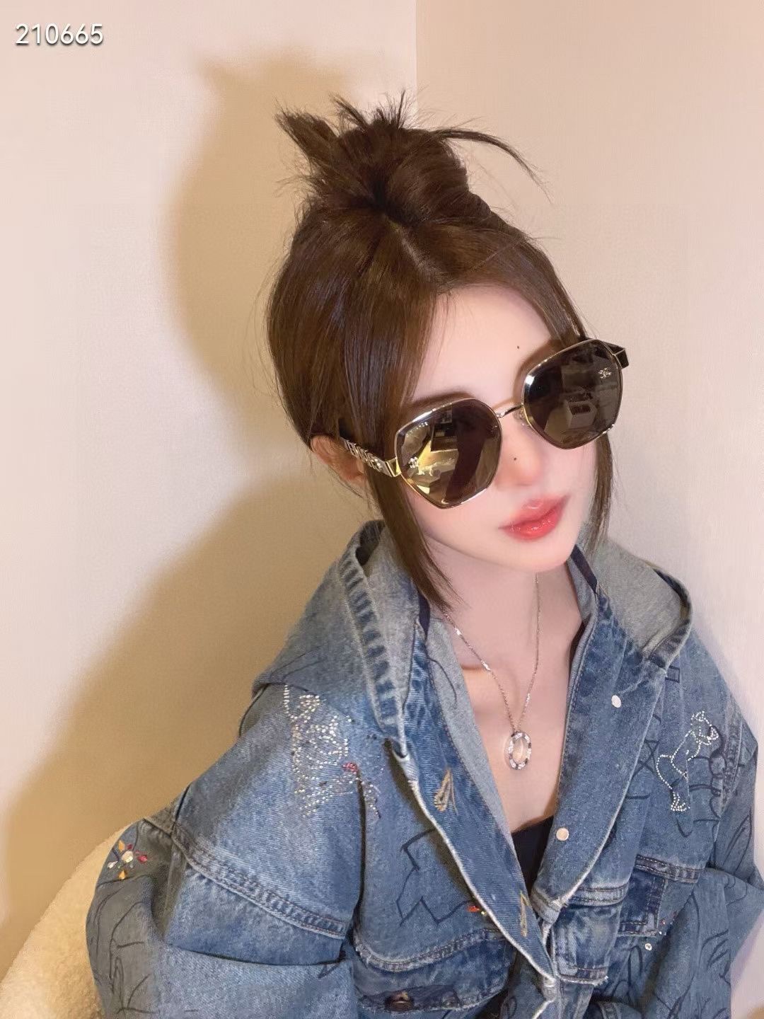 P ‼️ 模特图 2025春季新款CHANE* 香奈儿 太阳眼镜 网红款 型号CH7359 小红书推荐大