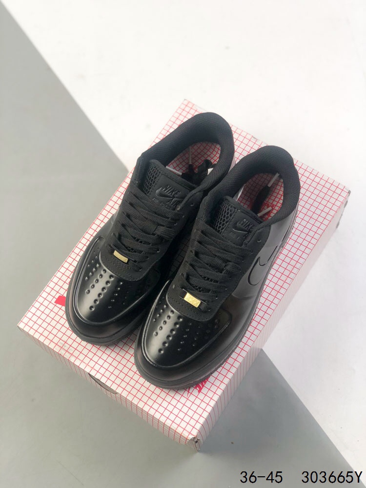 Nike Air Force 1 Low Black Casual Sneakers with Visible Air Cushioning 3 i1746280431 8146 1