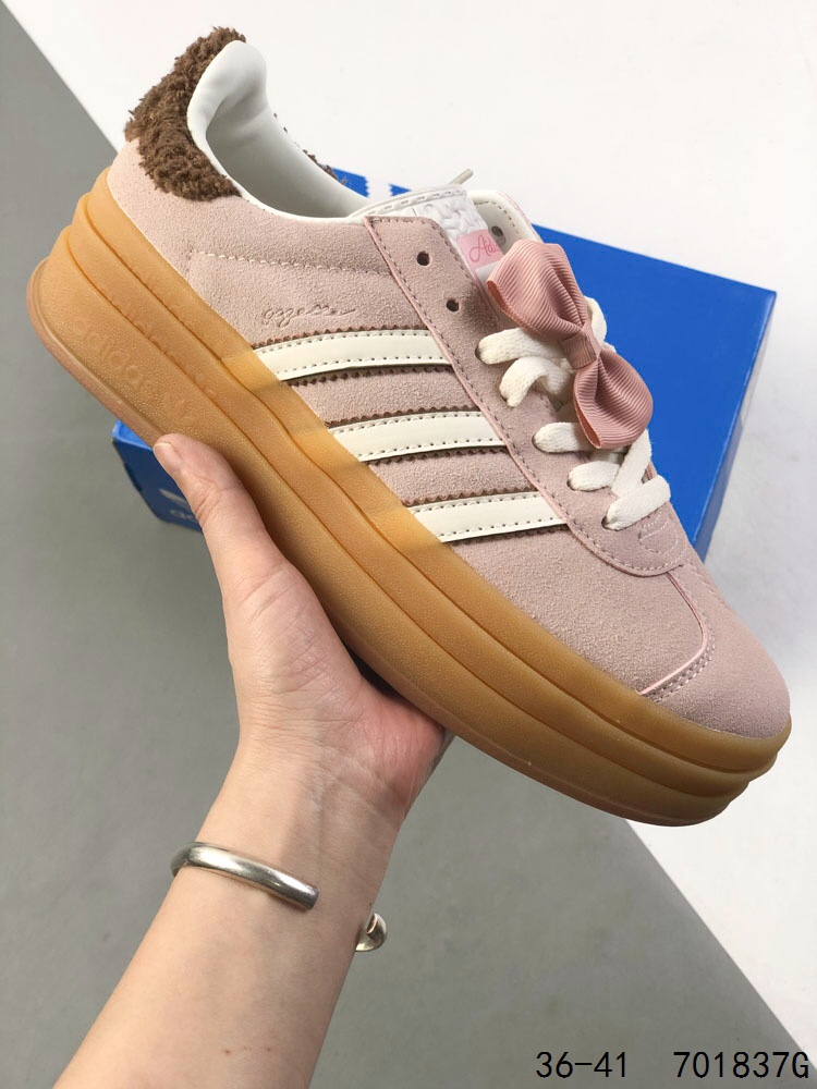 Adidas Gazelle Bold: Stylish Pink Suede Platform Sneakers with Bow Accent 2 i1746283354 1519 0