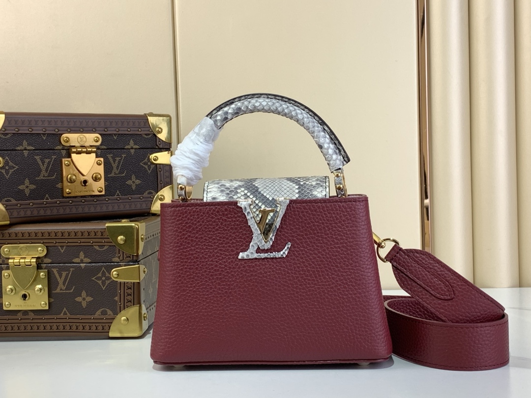 批 顶级原单复刻独家实拍📷【Capucines mini 手袋 】m22876 酒...