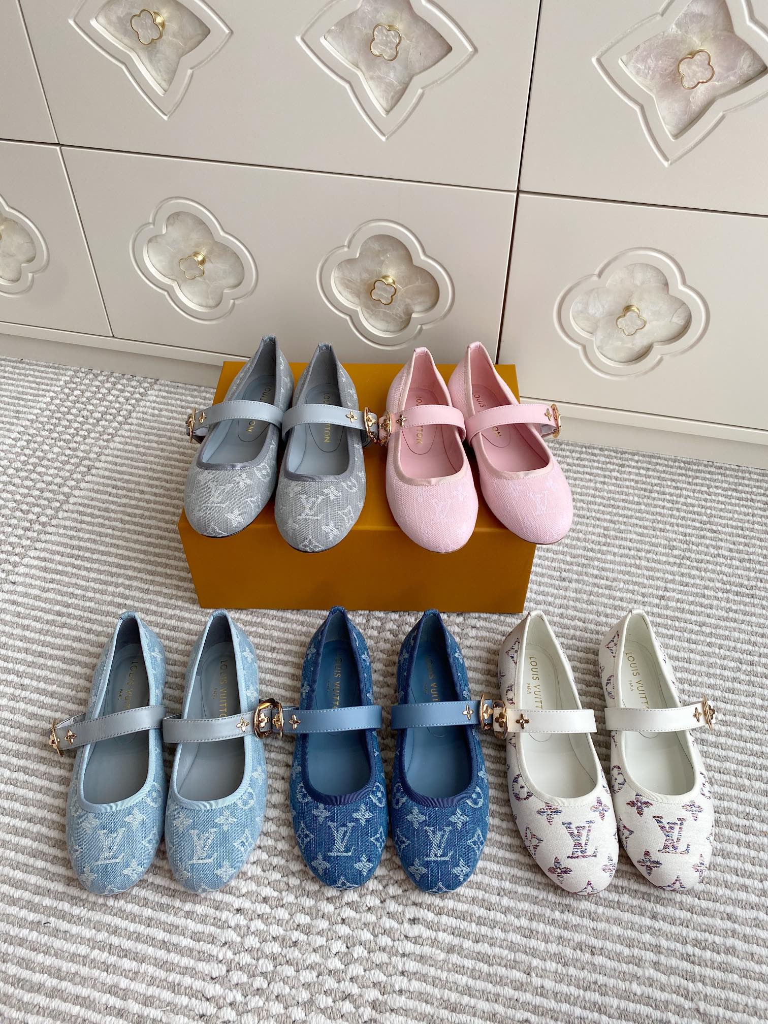 NO:388112,LV Denning denim ballet shoes 34-41, single shoes, louis vuitton19860909LV·丹宁牛仔芭蕾舞鞋·34-41,单鞋,louis vuitton,Women's Shoes