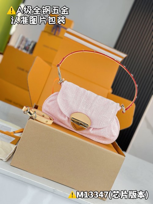Louis Vuitton Sunset Bag M13347 Pink Denim, A+ Steel Hardware, 18x3x27cm 1 Louis Vuitton Sunset Bag M13347 Pink Denim, A+ Steel Hardware, 18x3x27cm