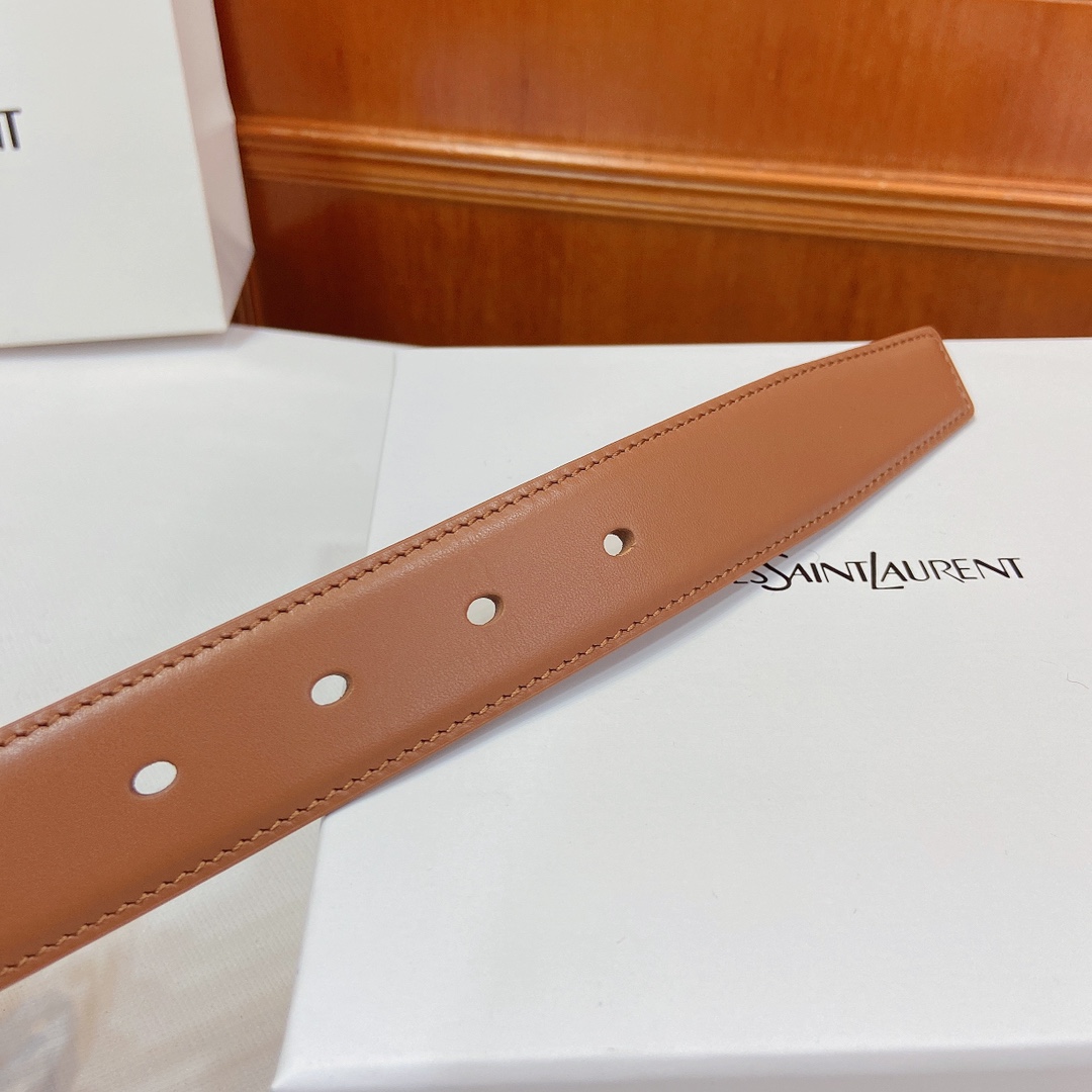 San Roland YSL Narrow Belt Purchase: 3cm Metal Fold, SAINT LAURENT PARIS Sign - 图片 6