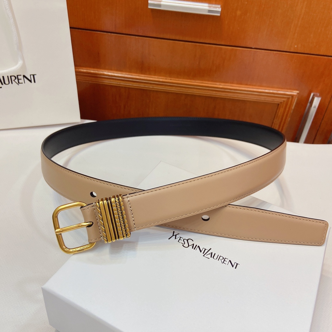 YSL Narrow Belt Purchase: San Roland, Metal Fold, Saint Laurent Paris, 3cm Width - 图片 3