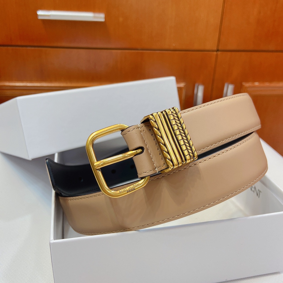 YSL Narrow Belt Purchase: San Roland, Metal Fold, Saint Laurent Paris, 3cm Width - 图片 6
