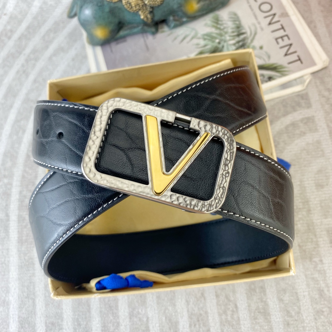LV💕 特种皮腰带系列 ，原厂五金精品不锈钢扣，手感柔软舒适 宽3.8CM。