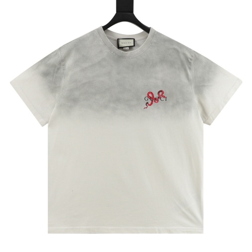 Gucci Vintage Wash Snake Print Crewneck T-Shirt, Oversized Fit, Soft Cotton