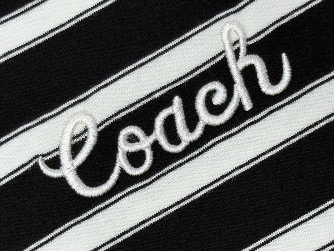 Coach Camiseta de Manga Corta a Rayas para Mujer - Estilo Clásico y Versátil 4 i1746366099 374 2