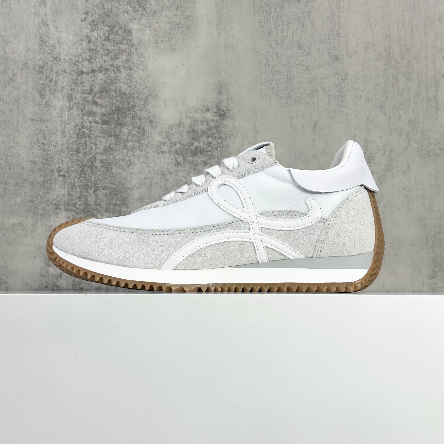 Loewe Flow Runner Sneakers White Leather and Suede Lace-up Low Top Style 3 a1746460336208 6677