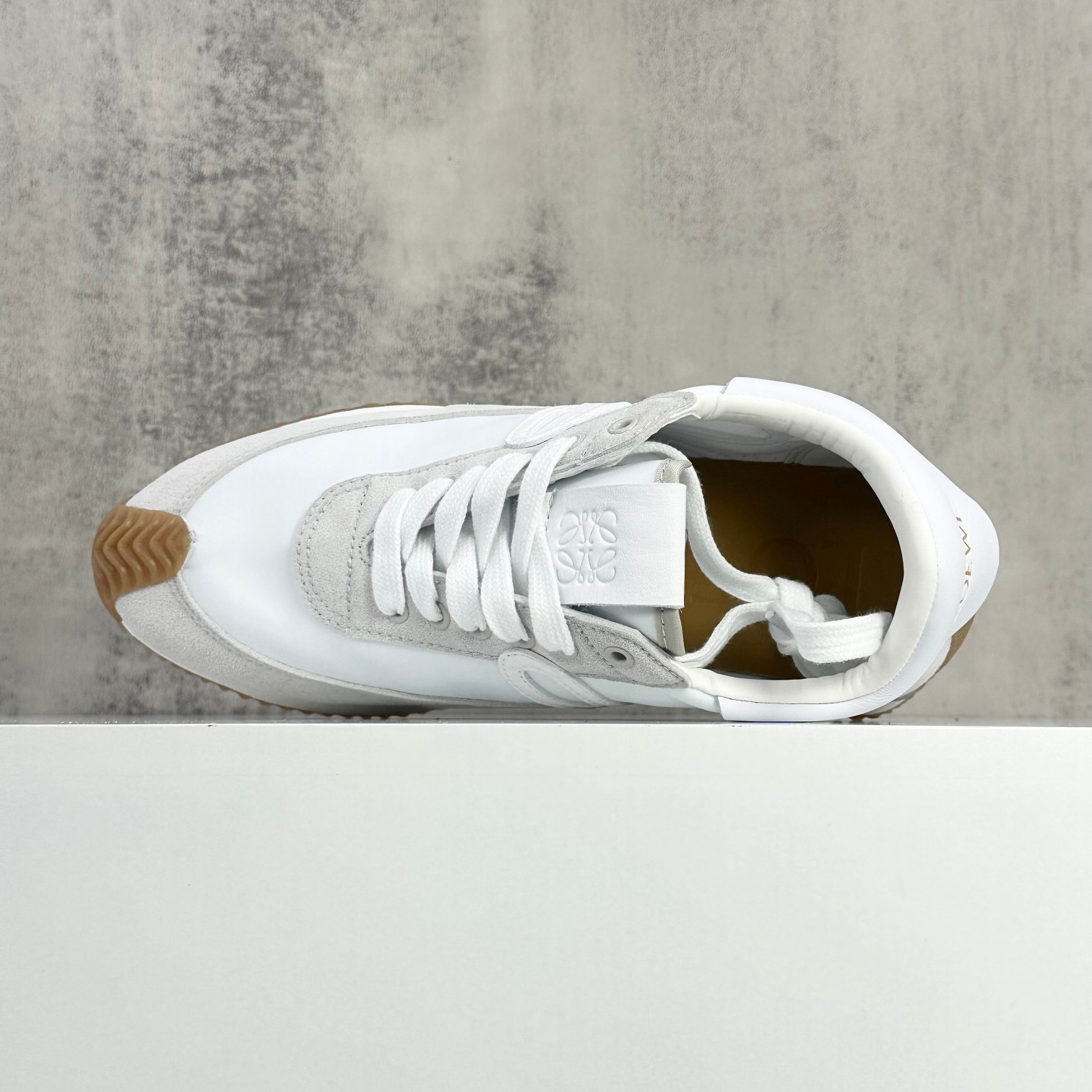 Loewe Flow Runner Sneakers White Leather and Suede Lace-up Low Top Style 6 a1746460336559 5618
