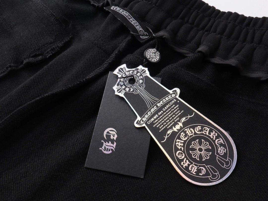克罗心/Chrome Hearts 夏季新款 皮标刺绣休闲短裤