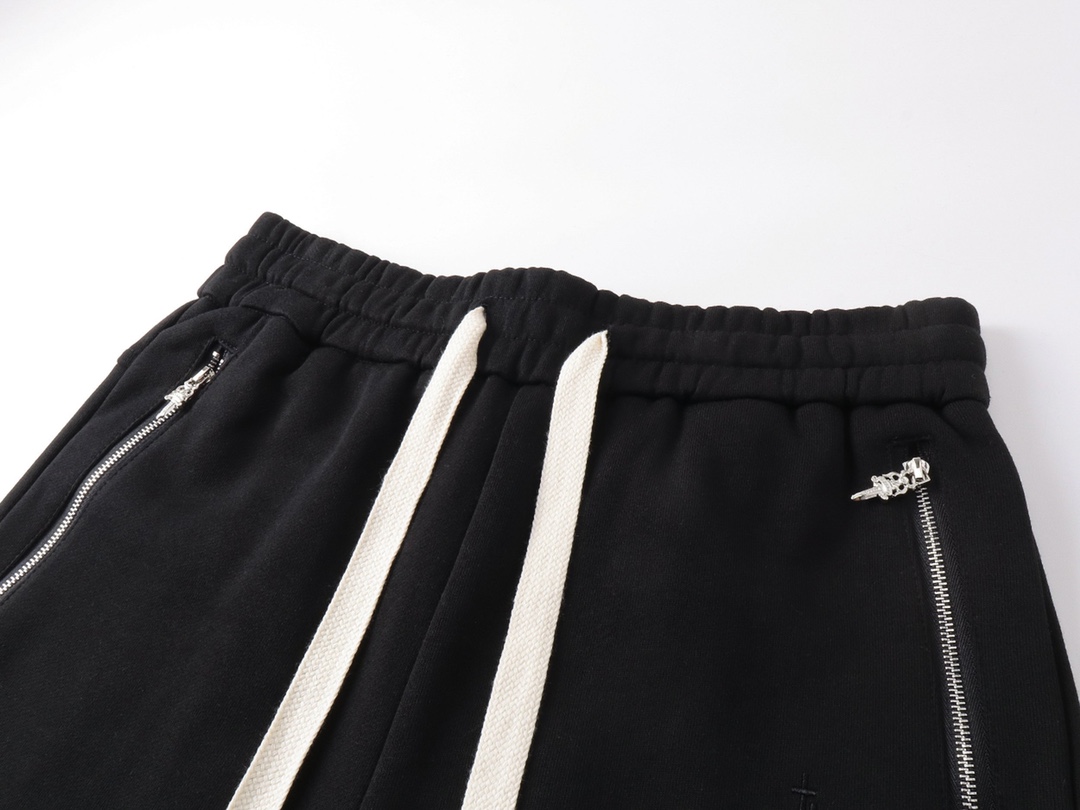 克罗心/Chrome Hearts 夏季新款 皮标刺绣休闲短裤