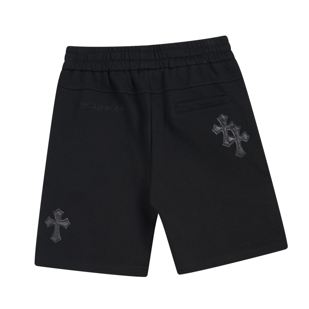 克罗心/Chrome Hearts 夏季新款 皮标刺绣休闲短裤