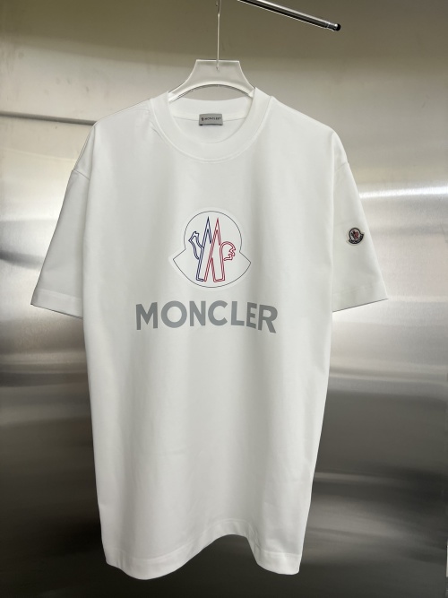 Moncler Men's Crew Neck Short Sleeve T-Shirt Logo Print Cotton Tee 1 Moncler Men's Crew Neck Short Sleeve T-Shirt Logo Print Cotton Tee