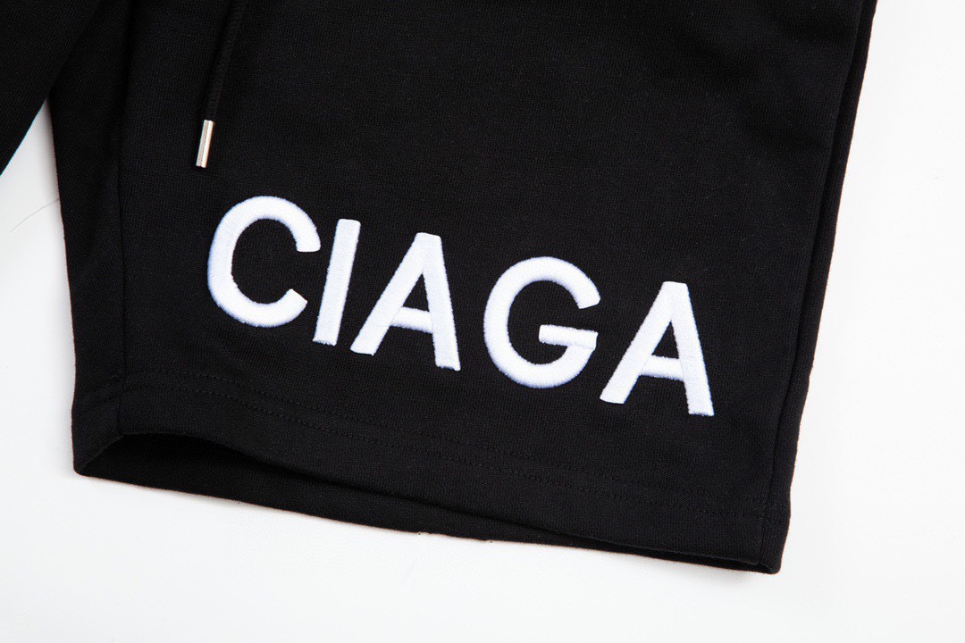 巴黎世家/Balenciaga 春夏新品 立体字母刺绣休闲短裤 五分裤