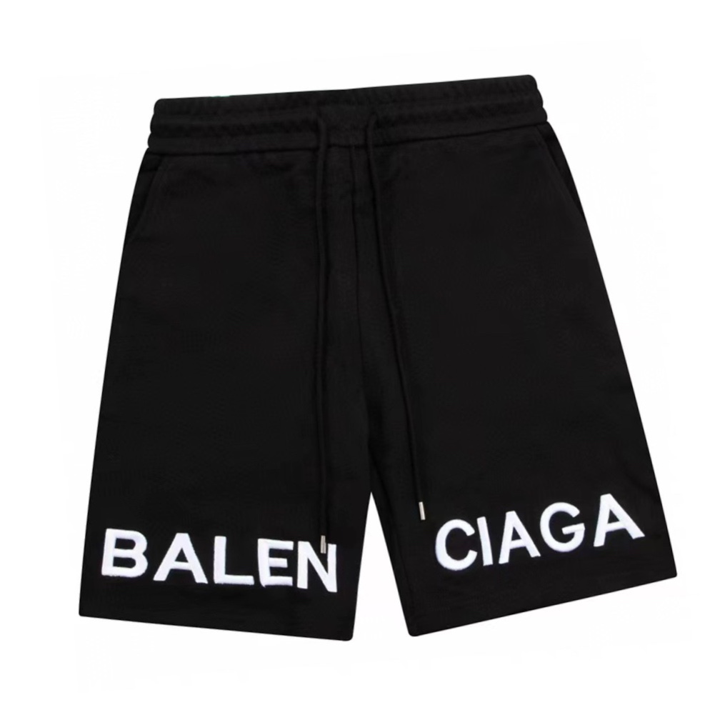 巴黎世家/Balenciaga 春夏新品 立体字母刺绣休闲短裤 五分裤