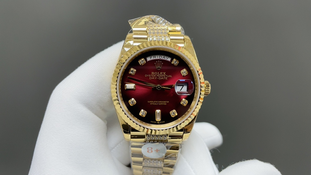 NO:158678,8  Factory 8 The pinnacle work. The counterweight version is the picture of 2834 movement Rolex Weekly log 36mm double calendar steel belt Optional with 2834 movement or movement (not all tungsten gold paint-off material) [Hai][Hai] Can be wrapped in gold, no paint off, no blackening,,rolex198609098  Factory 八厂 巅峰之作.配重版 图为2834机芯 劳力士 星期日志型36mm 双历钢带款 可选搭配2834机芯或机芯（非全钨金掉漆材质） [發][發] 可包金 不掉漆 不发黑,,rolex,Watch