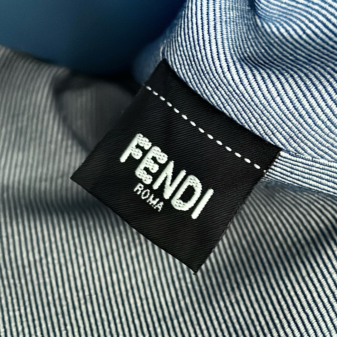 Fendi Boston Bag - Blue Denim Jacquard with FF Logo, Adjustable Strap 7 i1746434830 5247 5