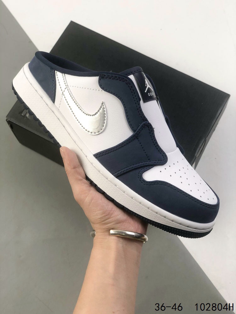 Nike Air Jordan 1 Mule Golf Shoes - Black/Blue, Comfortable Slip-On Design 5 i1746453151 7831 3