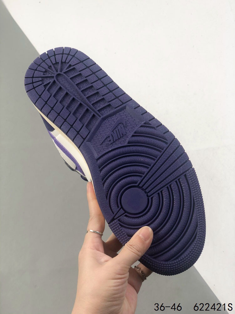 Air Jordan 1 Low Basketball Shoes, Comfortable and Stylish, Purple and White 6 i1746458727 1489 4