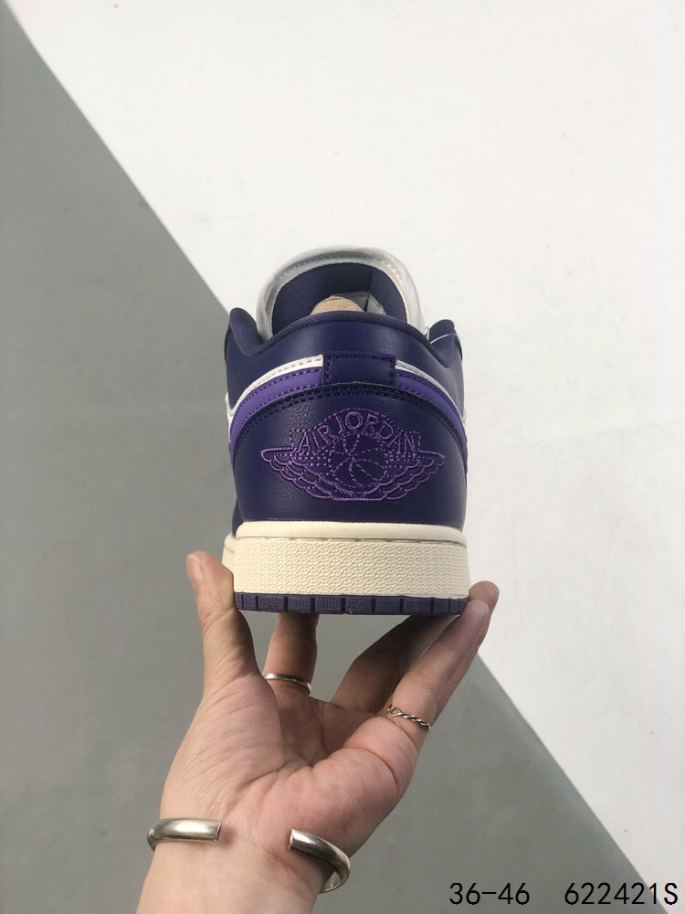 Air Jordan 1 Low Basketball Shoes, Comfortable and Stylish, Purple and White 10 i1746458727 7458 8