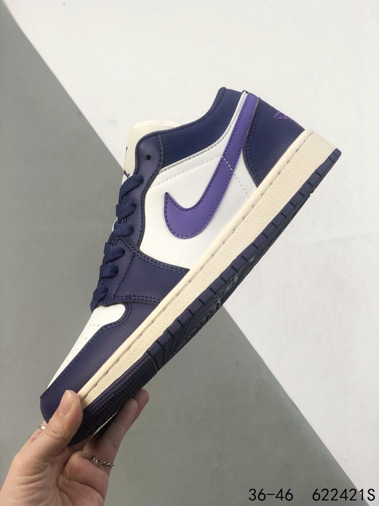 Air Jordan 1 Low Basketball Shoes, Comfortable and Stylish, Purple and White 7 i1746458727 7824 5