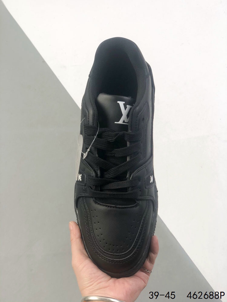Louis Vuitton Trail Sneaker Low Black Leather Casual Basketball Shoes 30 i1746462956 8712 6
