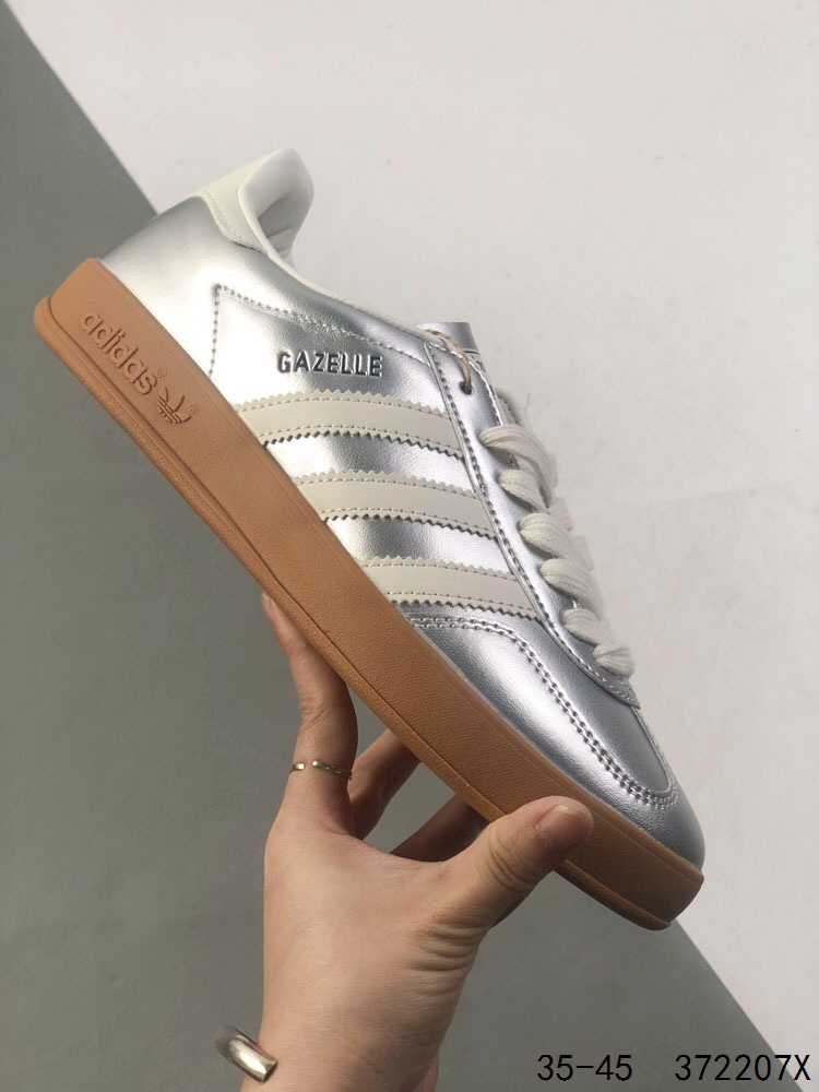 Adidas Gazelle Indoor Sneakers - Silver/White, Low-Top, Cushioned Comfort 5 i1746463358 2693 3