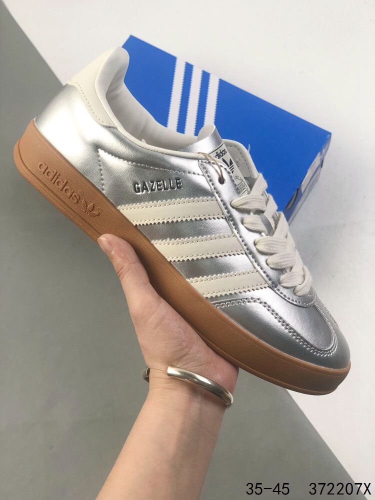 Adidas Gazelle Indoor Sneakers - Silver/White, Low-Top, Cushioned Comfort 2 i1746463358 7584 0